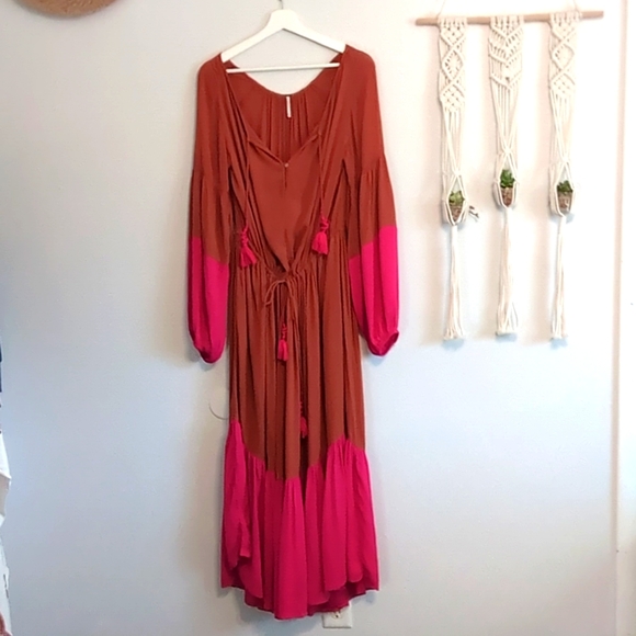Free People Never Forget Colorblock Maxi Dress S - Picture 8 of 17